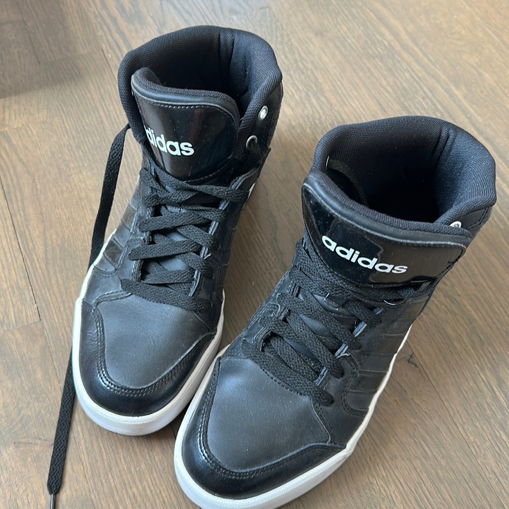 Adidas black high tops